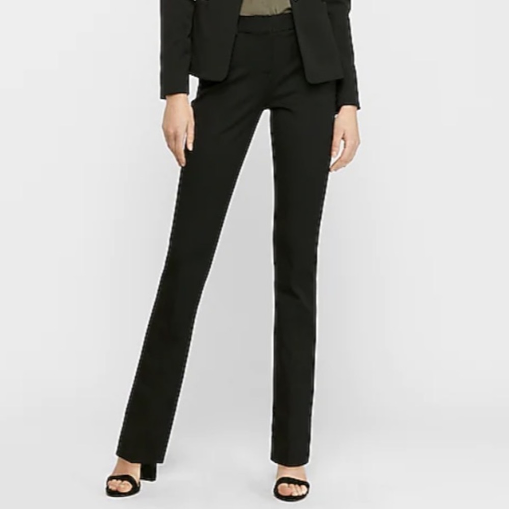 Express mid-rise barely boot black dress pants